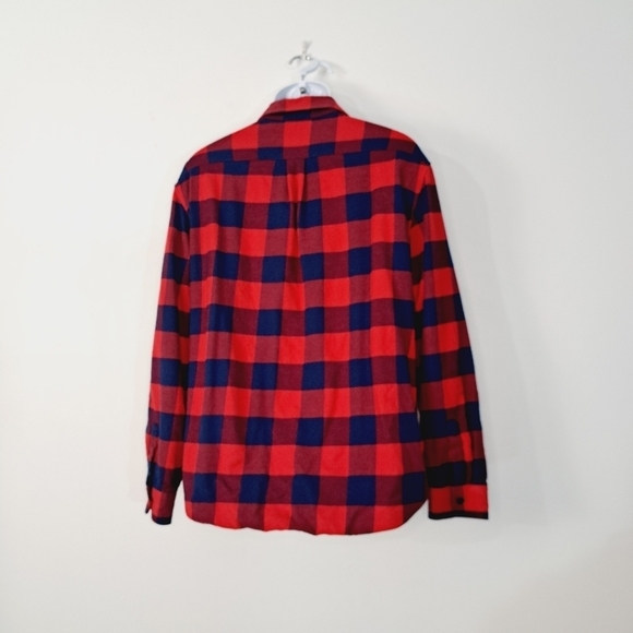 Vineyard Vines Deepwood Plaid Calypso Red Lumberjack Shacket - Picture 2 of 9